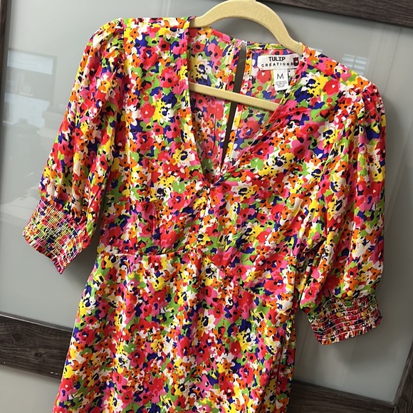 Tulip Creations Exclusive Floral Print Dress - Picture 2 of 5